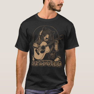 Bär spielt akkustische Gitarre T-Shirt