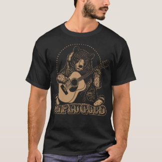 Bär spielt akkustische Gitarre T-Shirt