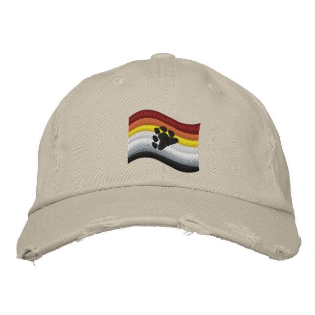 Bär Stolz Flagge Bestickte Baseballkappe (Vorderseite)