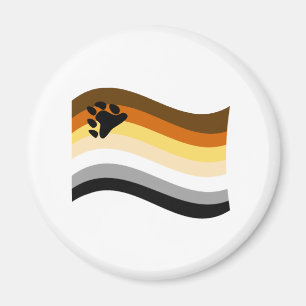Bär Stolz Pfote Wellig Flagge Magnet