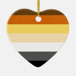 BÄR-STOLZ-STREIFEN-DESIGN KERAMIK ORNAMENT
