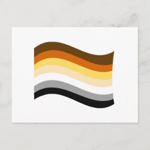 Bär Stolz Wellig Flagge Postkarte