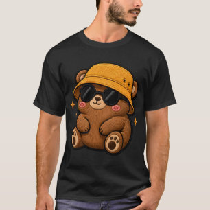 Bär Streetwear Stickerei Patch Süß Kawaii T-Shirt