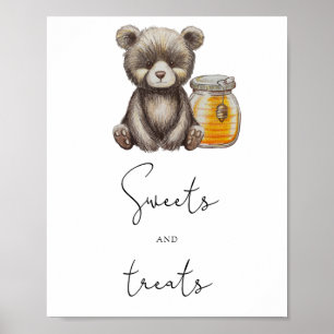 Bär - Süßigkeiten Baby Shower Poster