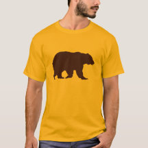 Bär T-Shirt Braune Silhouette