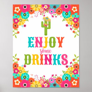 Bar Table Sign Poster mexikanisches Fiesta Thema