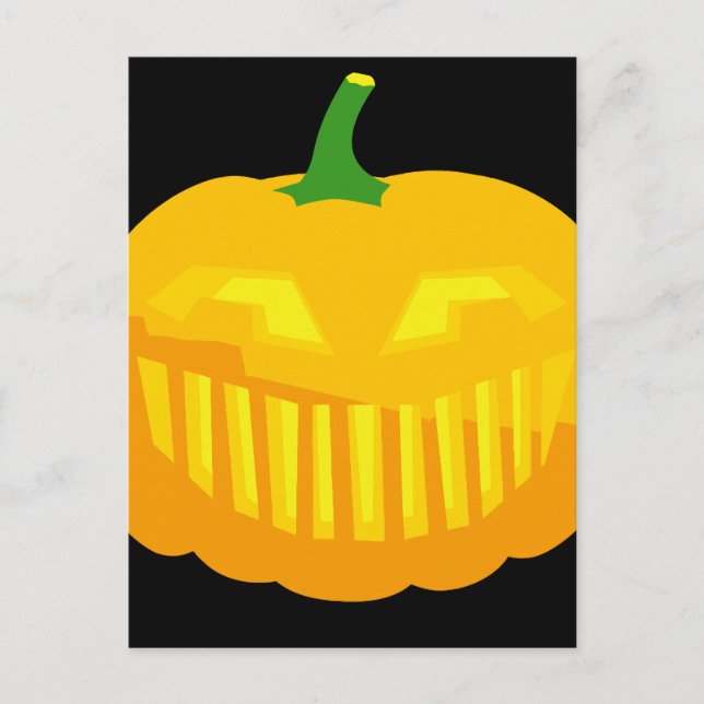 Bar Teeth Jack-O-'Lantern Postkarte (Vorderseite)