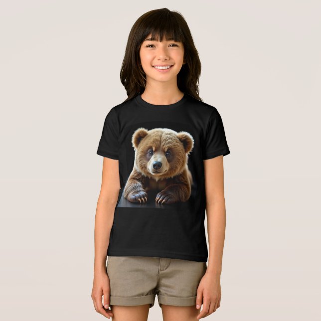 Bär Tri-Blend Shirt (Vorderseite Voll)