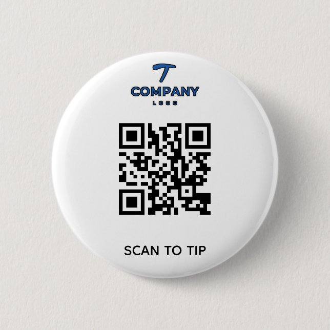 Bar-Trinkgeld-Button Scan-to-Tip-Logo Button (Vorderseite)