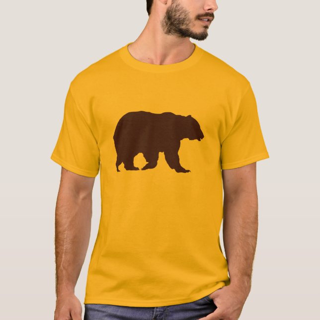 Bär TShirt Braune Silhouette (Vorderseite)