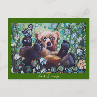 Bär u. Schmetterling Postkarte