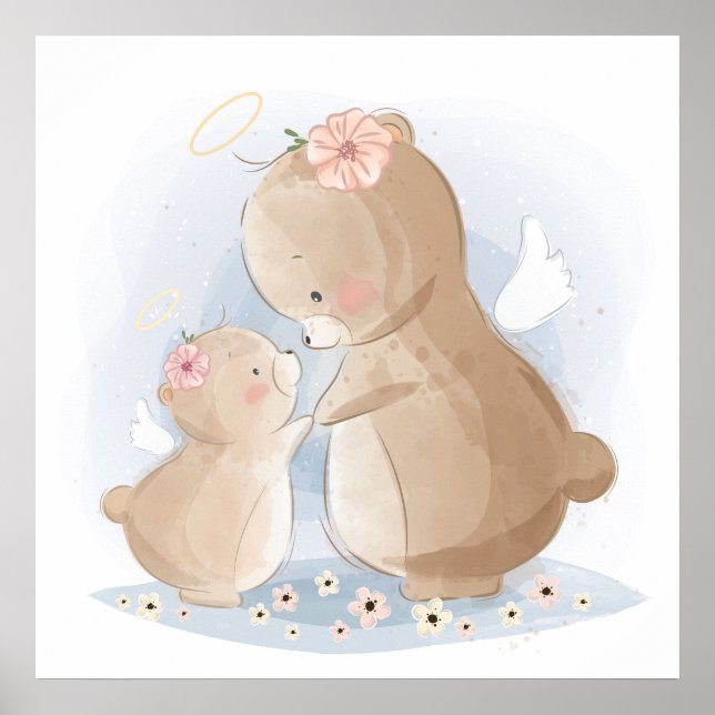 Bär und Baby Poster (Vorne)