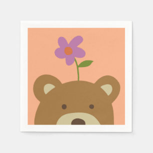 Bär und Blume Serviette
