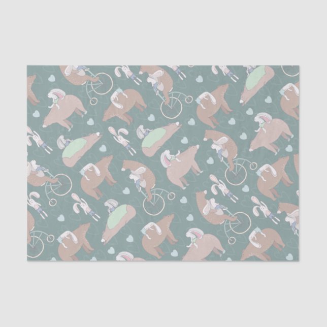 Bär und Bunny Seidenpapier (Vorderseite)