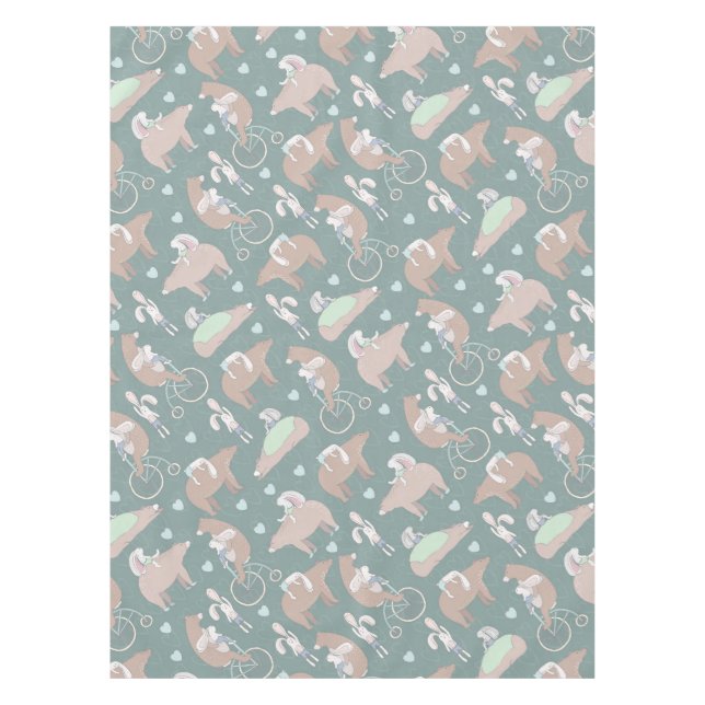 Bär und Bunny Tischdecke (Vorderseite)