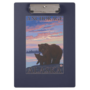 Bär und CUB - Anchorage, Alaska Klemmbrett