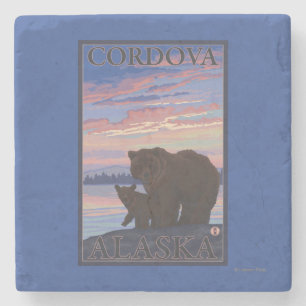 Bär und CUB - Cordova, Alaska Steinuntersetzer