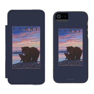 Bär und CUB - Curry, Alaska Incipio Watson™ iPhone 5 Geldbörsen Hülle