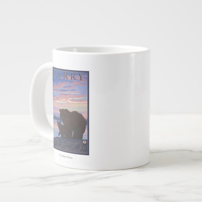 Bär und Cub - Curry, Alaska Jumbo-Tasse (Vorderseite Links)