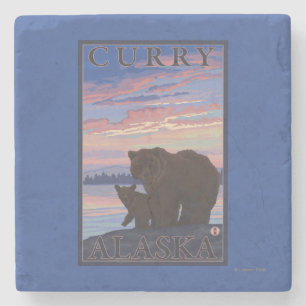 Bär und CUB - Curry, Alaska Steinuntersetzer