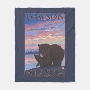 Bär und CUB - Dawson, Alaska Fleecedecke