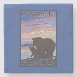 Bär und CUB - Wrangell, Alaska Steinuntersetzer