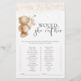 Bär und die Biene würde sie eher Baby Dusche Spiel