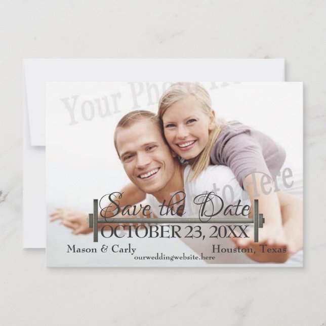 Bar und Foto Save the Date (Vorderseite)