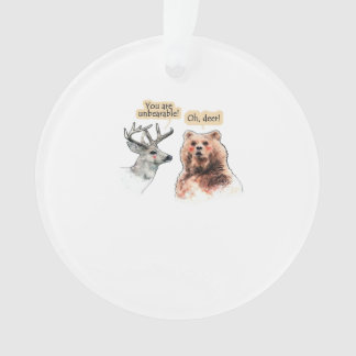 Bär und Hirsch Gespräch Lustiges Acryl-Ornament Ornament