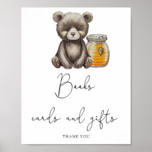 Bär und Honigglas - Bücher Karten und Geschenke Poster
