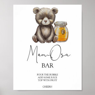 Bär und Honigglas - Mom-osa-Riegel Poster