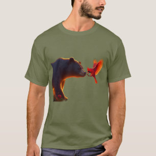 Bär und Kardinal T-Shirt