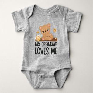 Bär und Kleines 🧸 Meine Oma liebt mich Baby Strampler