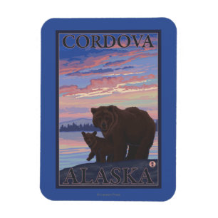 Bär und Rind - Cordova, Alaska Magnet
