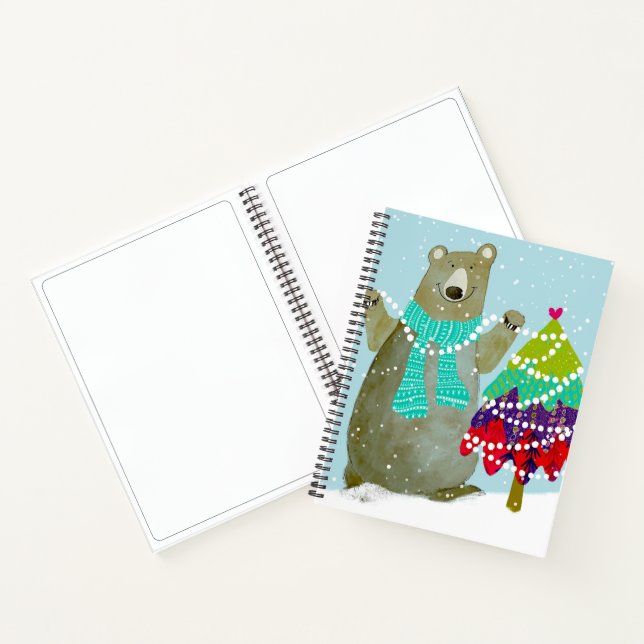 Bär- und Sonnenkulpturenblatt Notizbuch (Innenseite)