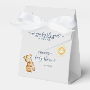 Bär und Sonnenschein Aquarell Jungen Baby Shower Geschenkschachtel