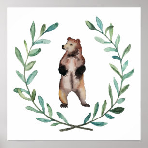 Bär- und Waldposter Poster