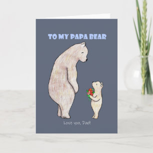 Bär Vatertag Geschenk liebe dich Papa Bär süßer Bä Karte
