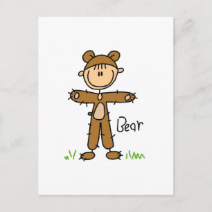 Bär verkleidet T-Shirts und Geschenke Postkarte