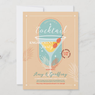 Bar Verlobung Cocktail Party Einladung