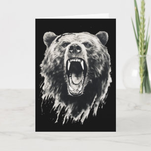 Bär Vintage wütender Grizzlybär Wandern Camping Ca Karte