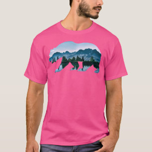 Bär Vintager Nationalpark Bären Wildlife Berge T-Shirt