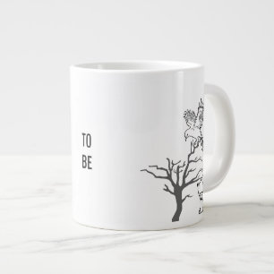Bär, Vogel und kahler Baum in der Naturszene Jumbo-Tasse