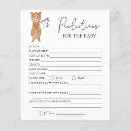 Bär - Vorhersagen und Wünsche für das Baby