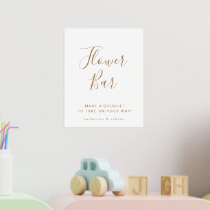 Bar Wedding in der Blume Foliendrucke
