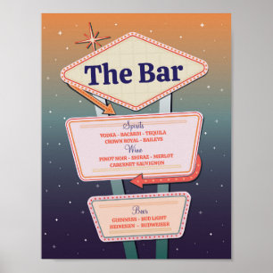 Bar Wedding Las Vegas Casinos Unterschrift Poster