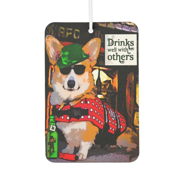 Bar Welsh Corgi Autolufterfrischer (Vorderseite)