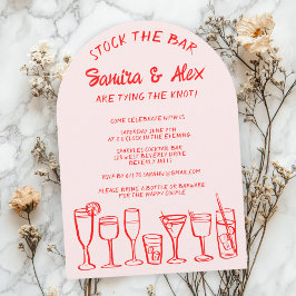 Bar Whimsical Cocktail Drinks Verlobung lagern Einladung