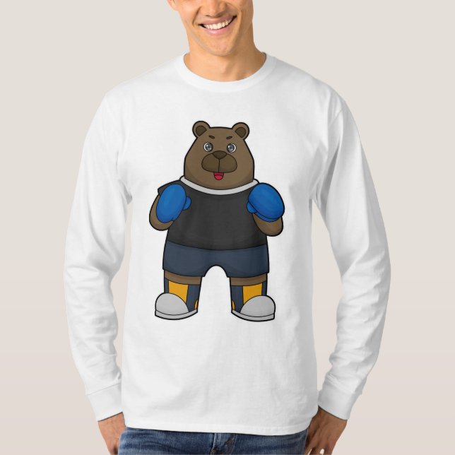 Bär wie Boxer mit Boxhandschuhen T-Shirt (Vorderseite)