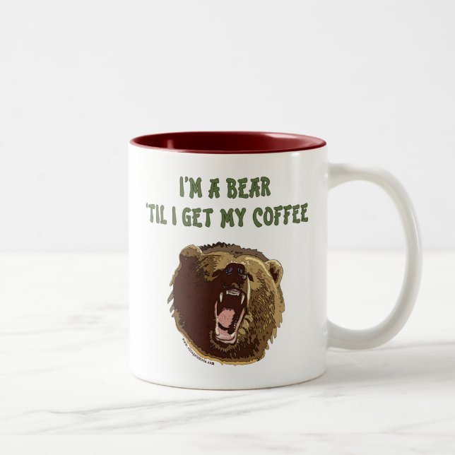 Bär Will Kaffee Zweifarbige Tasse (Rechts)
